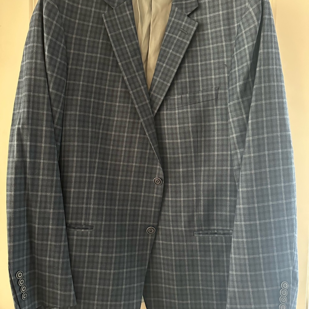 Hart Schaffner Marx Gray Checkered Blazer